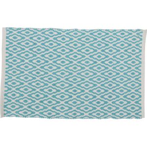 Differnz Brighton Badmat 100% katoen Blauw wit 50 x 80 cm 31.110.05