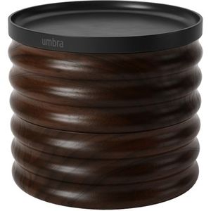 Umbra Tesora Sieradendoos - 13x13x12cm - zwart/walnoot 1021398-048