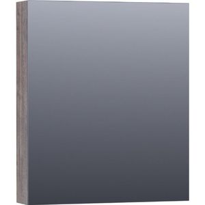 BRAUER Impress spiegelkast - 60x70x15cm - zonder verlichting - met 1 linksdraaiende dubbelzijdige spiegeldeur - Driftwood SK-IM60LDR