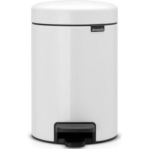 Brabantia NewIcon Pedaalemmer - 3 liter - kunststof binnenemmer - wit 112126