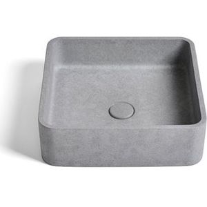 Ideavit Zoe Waskom 39x39x12cm Beton vierkant Grey 290305-B1