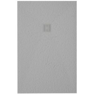 ZEZA Grade douchevloer - 70x110cm - antislip - antibacterieel - mineraalmarmer - rechthoek - mat perla (lichtgrijs) 400000000000020063