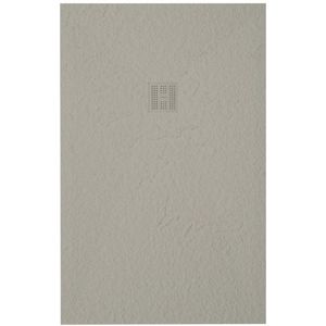 ZEZA Grade douchevloer - 100x200cm - antislip - antibacterieel - mineraalmarmer - rechthoek - mat new pearl (beige) 400000000000019856