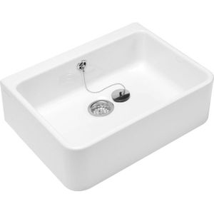 Villeroy & Boch O'novo gootsteen met overloop 60x50x20cm wit 63220001