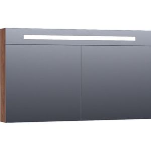 Saniclass Double Face Spiegelkast - 120x70x15cm - verlichting - geintegreerd - 2 links- rechtsdraaiende spiegeldeur - MFC - viking shield 7390