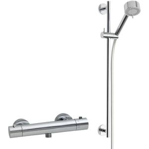 Wiesbaden Rio Douchethermostaat 15cm met glijstangset Chroom sw4046/sw10538