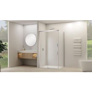 Van Rijn Products Schuifdeur voor hoekcabine incl. soft-close helder glas incl. glasbehandeling (1165-1215) x 2000 Chroom beslag ST09350120HECH