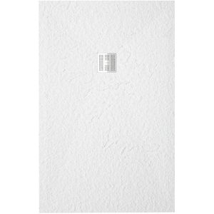 ZEZA Grade douchevloer - 90x90cm - antislip - antibacterieel - mineraalmarmer - vierkant - mat wit 400000000000020021