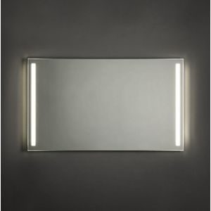 Adema Squared badkamerspiegel - 120x70cm - Verlichting aan zijkanten - LED met spiegelverwarming en sensor schakelaar
