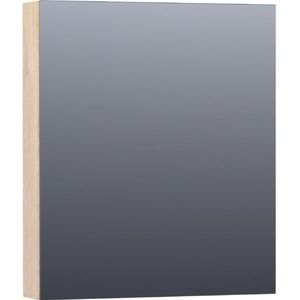 BRAUER Plain Spiegelkast - 60x70x15cm - 1 linksdraaiende spiegeldeur - MFC - legno calore SK-PL60LLC
