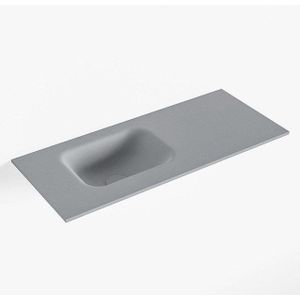 Mondiaz LEX Fontein - 70x30x0.9cm - wasbak Links - zonder kraangaten - voor toiletmeubel - Solid surface - Plata F51111Plata