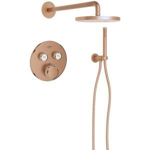 Grohe - Adema Rise - Regendoucheset - Rond - 25cm Hoofddouche - Brushed Warm Sunset