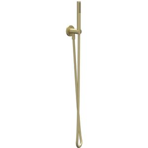 IVY Handdoucheset - 150cm doucheslang - wandhouder met uitlaat - Satin mist handdouche - Geborsteld mat goud PVD 6901134