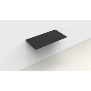 Arcqua Marble Topdeck - 70.5x46x1.5cm - cast marble - mat zwart TOP121233