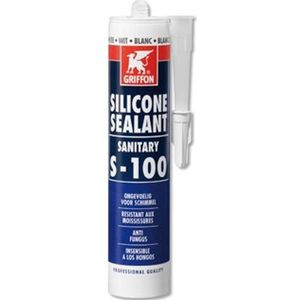 Griffon siliconenkit sanitair S100 koker à 300 ml voor sanitair afdichting transparant 1249350