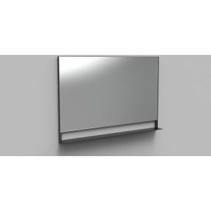Arcqua Reflect spiegel met planchet aluminium 120x80cm mat zwart SPI129619