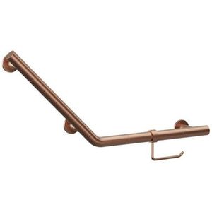 Crosswater Handgreep met WC-rolhouder - schuin - 71.9x33.2cm - geborsteld brons GBA7232BZ