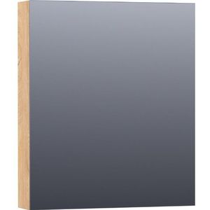 BRAUER Plain Spiegelkast - 60x70x15cm - 1 linksdraaiende spiegeldeur - MFC - nomad SK-PL60LNM