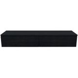 Arcqua Living Onderkast - 180x46x30cm - 2 lades - greeploos - gemelamineerd spaanplaat - oak black ONK494672