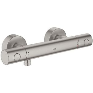 GROHE Grohtherm 1000 Cosmopolitan M douchekraan thermostatisch met koppelingen EcoJoy en volumegreep met ecobutton supersteel 34065DC2