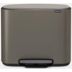 Brabantia Bo Pedaalemmer - 11+23 liter - platinum 121203