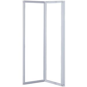 Plieger Economy badklapwand 120x141,2cm acrylglas en wit profiel SE2M30B41218