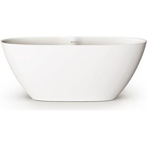 Zeza Element Vrijstaand Bad - 160x75x60cm - solid surface - mat wit SW1208800