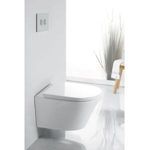 Royal Plaza Opus Classic Toiletset - 53cm - spoelrandloos - diepspoel - met zitting - softclose - quick release - wit SW259119/SW259129