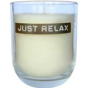 Candle jar transparent Sunny haze 'Just Relax'