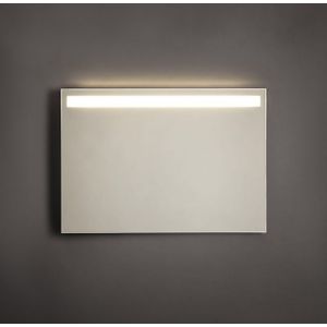 Adema Squared spiegel – Badkamerspiegel – Met verlichting – 100x70 cm