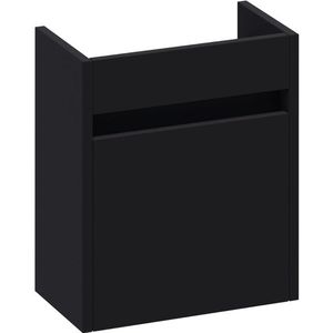 BRAUER Nexxt Fonteinonderkast - 40x45x22cm - 1 linksdraaiende deur - greep - MDF - mat zwart FO-NXLMZ