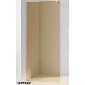 Aqua Vista losse glasplaat - 45x200cm - rookglas - champagne (brons) R-GS-2120-45-CG