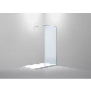 Van Rijn Products ST01 Inloopdouche 140x200cm Veiligheidsglas Helder 8mm anti-kalk muurprofiel chroom ST01140M