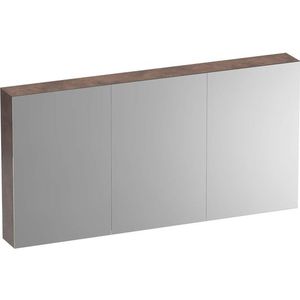 BRAUER Impress spiegelkast - 140x70x15cm - zonder verlichting - met 3 dubbelzijdige spiegeldeuren - Erosion SK-IM140ER