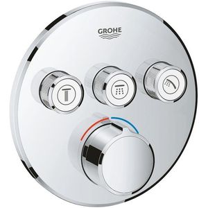 Grohe SmartControl Inbouwthermostaat - 4 knoppen - rond - chroom 29146000