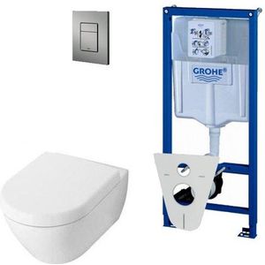 Villeroy Boch Subway 2.0 DirectFlush Toiletset - softclose - grohe reservoir - bedieningsplaat matchroom 0720002/0729205/0124060/ga26028/