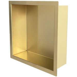 Saniclass Hide luxe Inbouwnis - 30x30x7cm - met flens - goud geborsteld