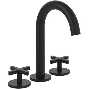 Villeroy & Boch Loop & Friends Driegats wastafelkraan - mat zwart TVZ106009000K5