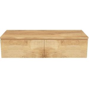 Arcqua Living Onderkast - 120x46x30cm - 2 lades - greeploos - gemelamineerd spaanplaat - oak natural ONK483721