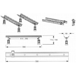 Ideal Standard badpoten met wandsteun K727467