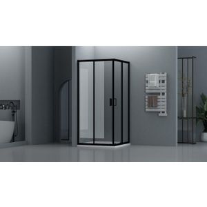 Adema Dawn Douchecabine - 80x80x185cm - vierkant - zwart mat SW1381738