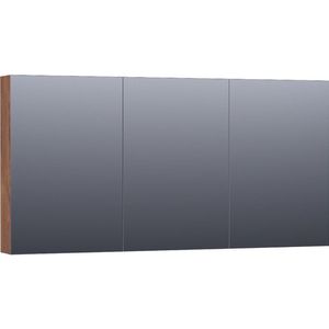 BRAUER Plain Spiegelkast - 140x70x15cm - 3 links- en rechtsdraaiende spiegeldeuren MFC - viking shield SK-PL140VS