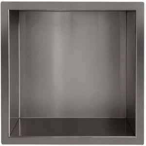 Wiesbaden Demis inbouwnis 30 x 30 x 10 cm gunmetal 33.4268