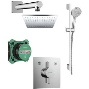Hansgrohe Duoturn E - inbouwdeel - inbouwkraan - hoofddouche - douchearm - handdouchehouder - hanndouche - glijstang - doucheslang - schuifstuk - chroom SW918119/SW918661/SW651649/SW651636/SW773886/SW642