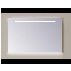Sanicare Q-mirrors spiegel zonder omlijsting / PP geslepen 100 cm horizontale strook + Ambi licht onder warm white leds LWD.60100