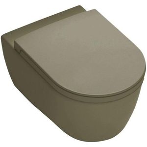 Royal Plaza Primo Toiletset - 35x54cm - hangend - spoelrandloos - diepspoel - met zitting - softclose - quick release - woud SW395563/SW809645