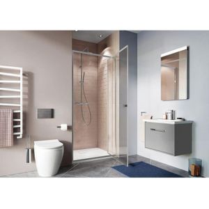 Crosswater Clear 6 Draaideur - 76x195cm - 6mm - helder veiligheidsglas - zilver CAPDSC0760