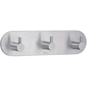 Smedbo Beslagsboden Handdoekhouder - 19x4.8x3cm - zelfklevend - RVS Geborsteld Edelstaal B1103