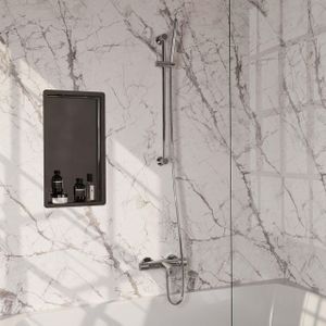 Brauer Chrome Carving Badkraan Opbouw - glijstang - 2 functies - 2 carving knoppen - handdouche staaf 1 stand - chroom 5-CE-244