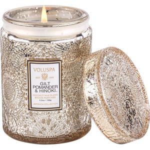 Voluspa Geurkaars Japonica Collection Gilt Pomander & Hinoki Small Jar Candle